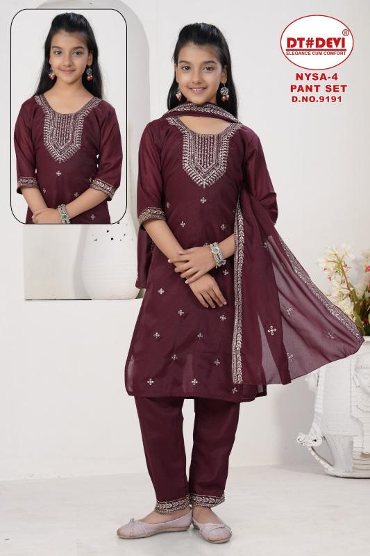 Dt Devi Nysa vol 4 9191 catalog kids lounge wear wholesale