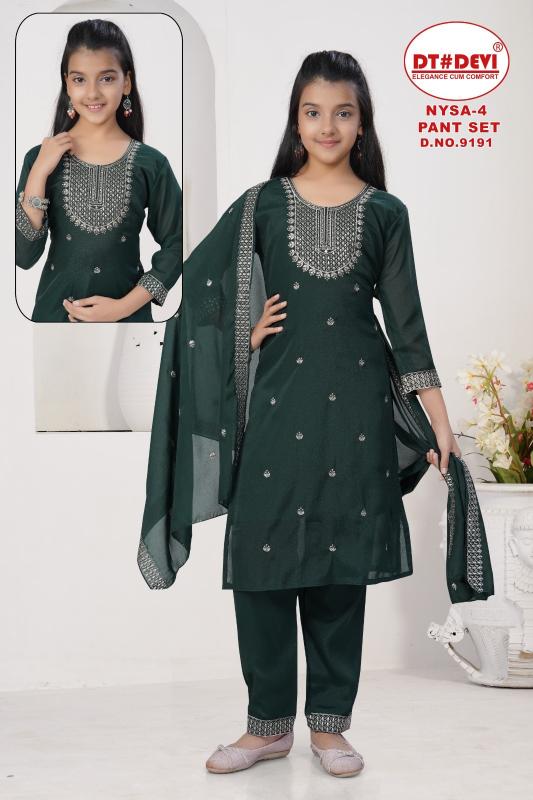 Dt Devi Nysa vol 4 9191 catalog kids lounge wear wholesale