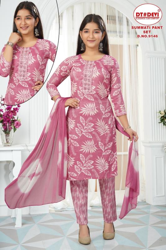 Dt Devi Summati 9146 catalog jammy kids wear india wholesaller