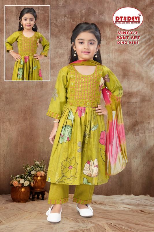Dt Devi Vincy vol 3 9183 catalog kids wear wholesale salem