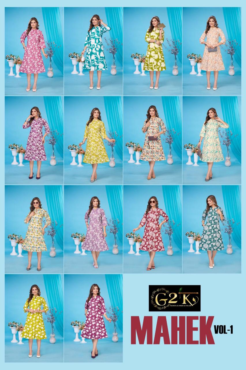 G2K Mahek catalog indian long kurtis