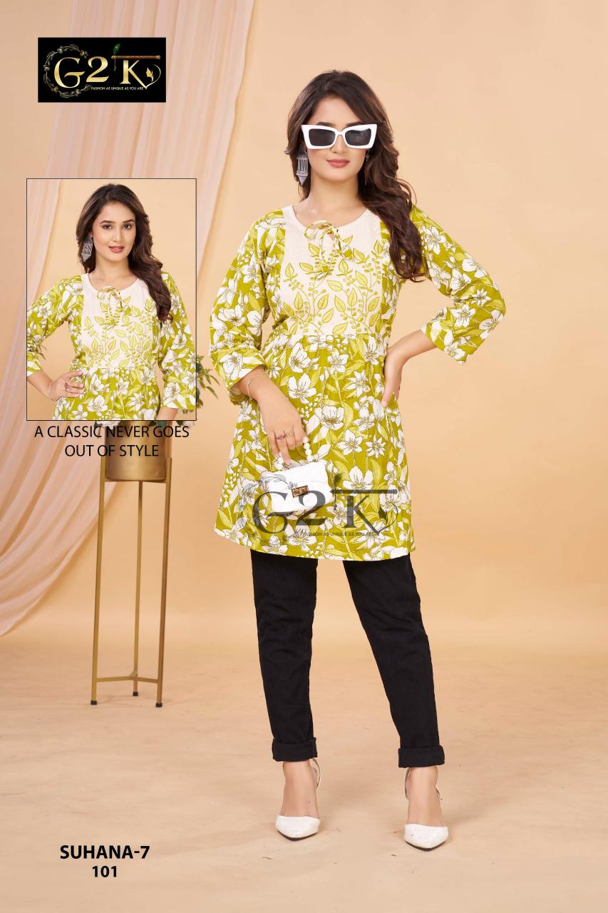 G2K Suhana catalog short kurti from india