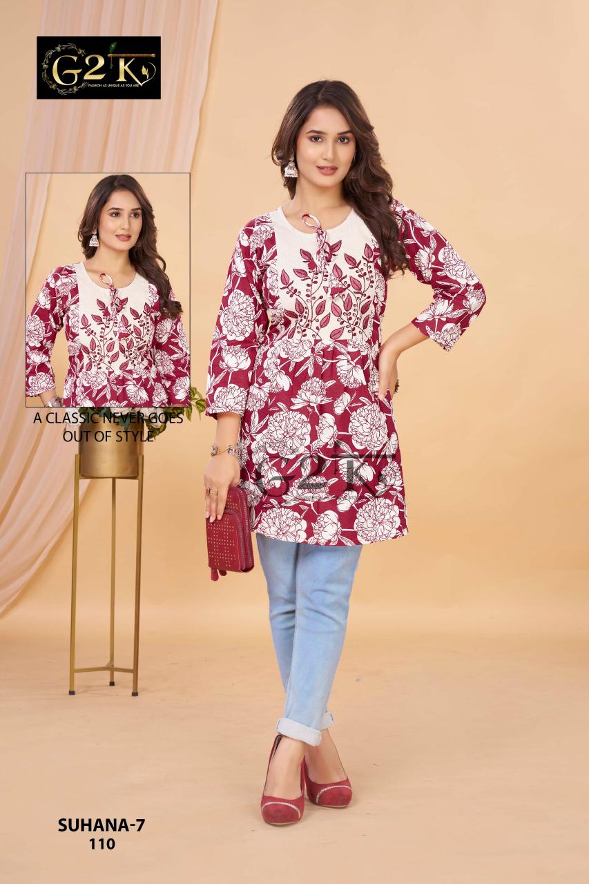 G2K Suhana catalog short kurti from india