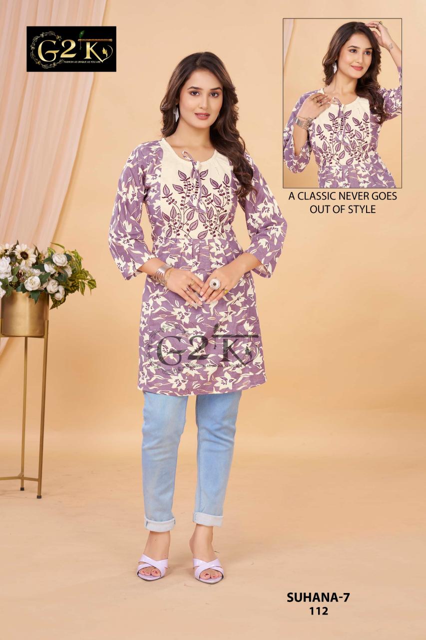 G2K Suhana catalog short kurti from india