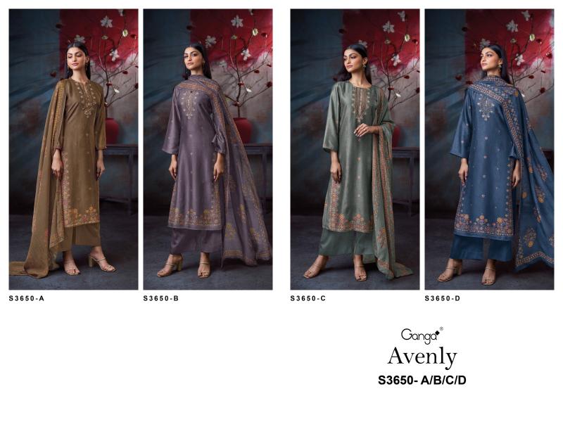 Ganga Avenly 3650 catalog wholesale salwar kameez pakistan