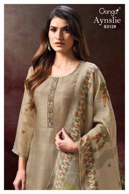 Ganga Aynslie 3129 catalog salwar kameez fabric wholesale