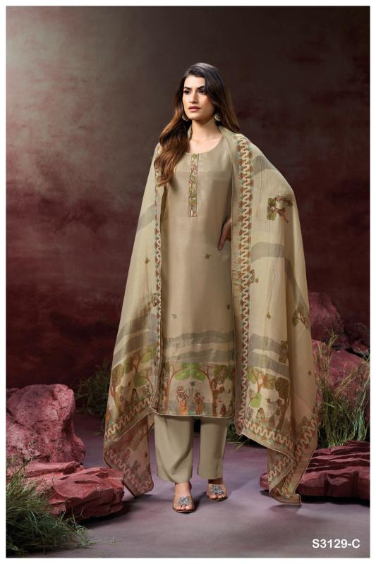 Ganga Aynslie 3129 catalog salwar kameez fabric wholesale