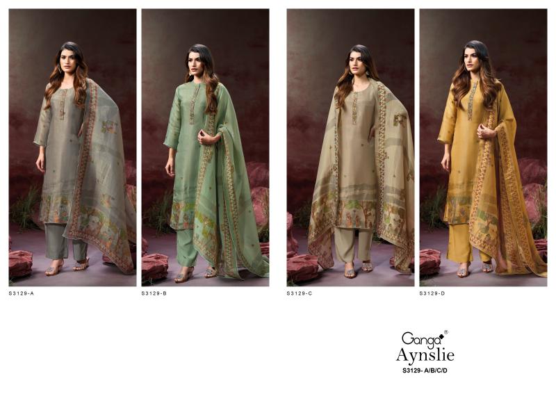 Ganga Aynslie 3129 catalog salwar kameez fabric wholesale