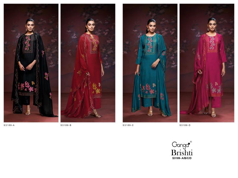 Ganga Brishti 3189 catalog mumbai wholesale salwar kameez