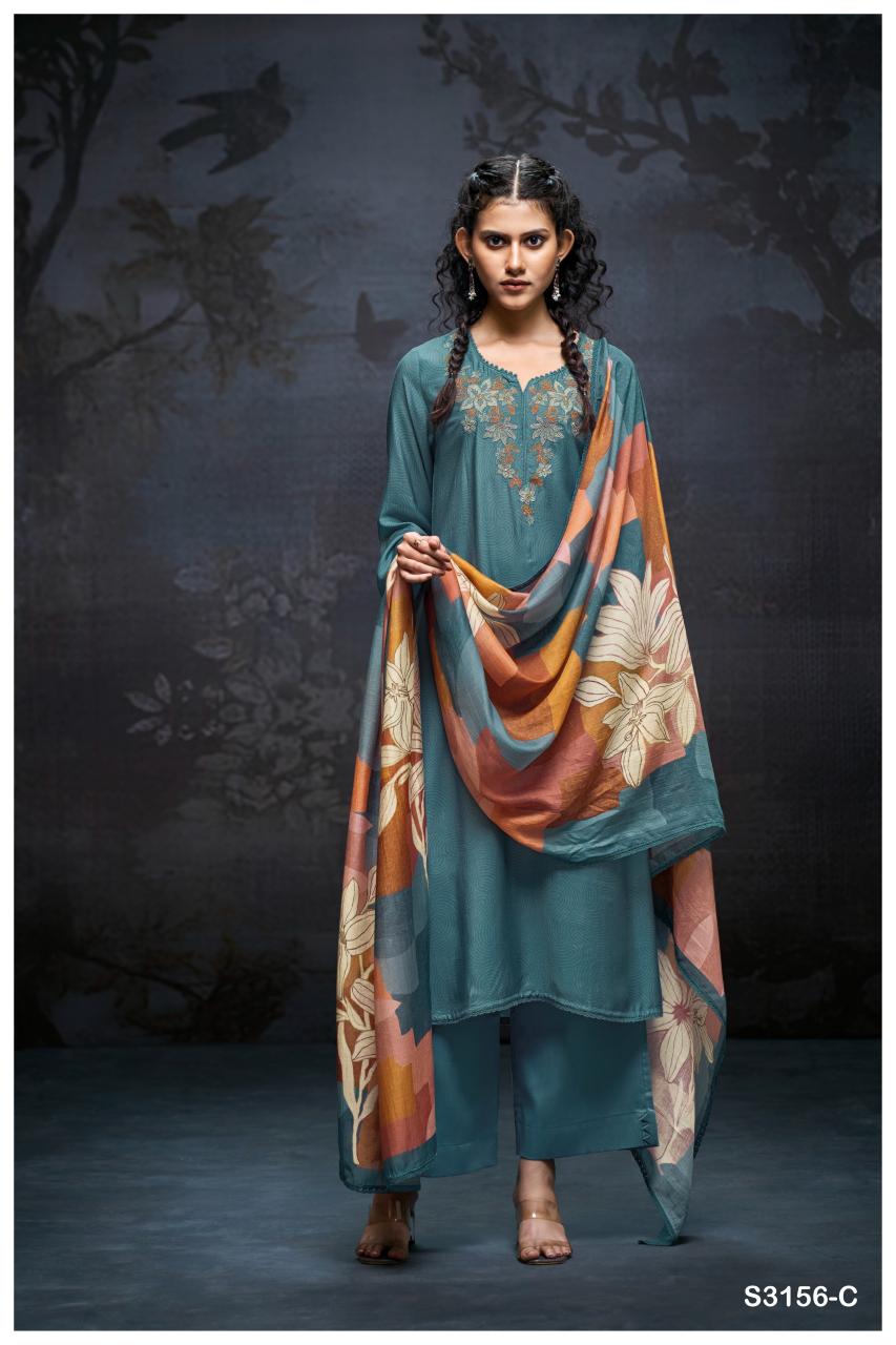Ganga Daiva 3156 catalog unstitched salwar kameez in jaipur wholesale with price