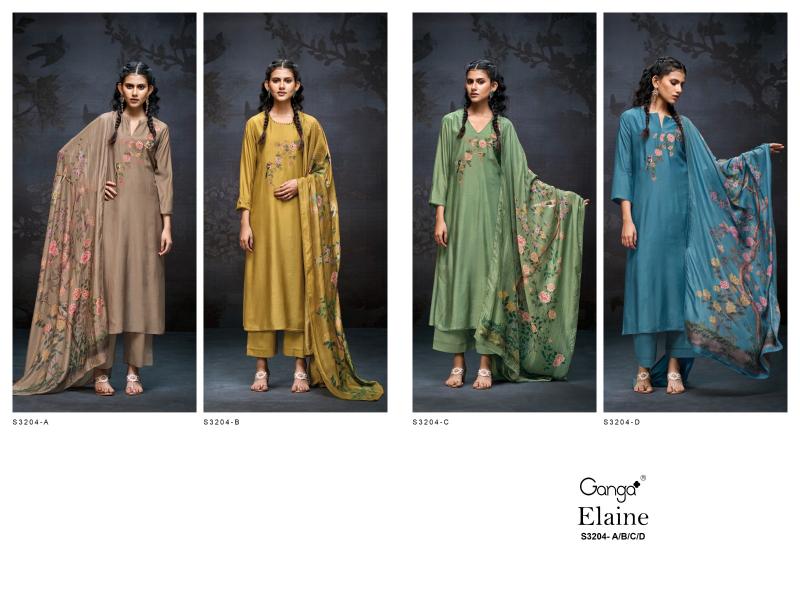 Ganga Elaine 3204 catalog wholesale salwar kameez fabric