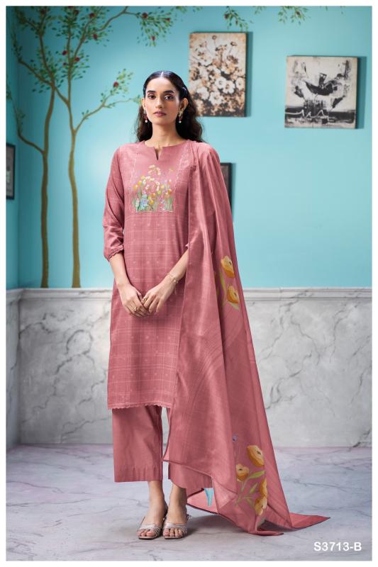 Ganga Elowen 3713 catalog salwar kameez wholesaler in surat