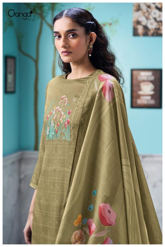 Ganga Elowen 3713 catalog salwar kameez wholesaler in surat