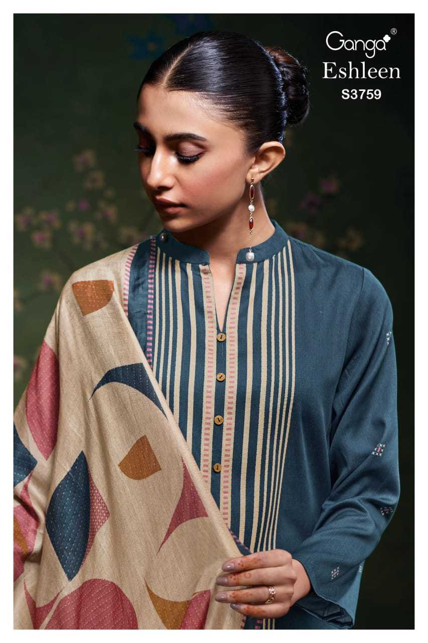 Ganga Eshleen 3759 catalog indian salwar kameez wholesaler