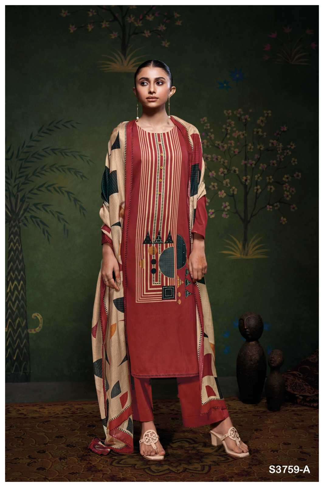 Ganga Eshleen 3759 catalog indian salwar kameez wholesaler