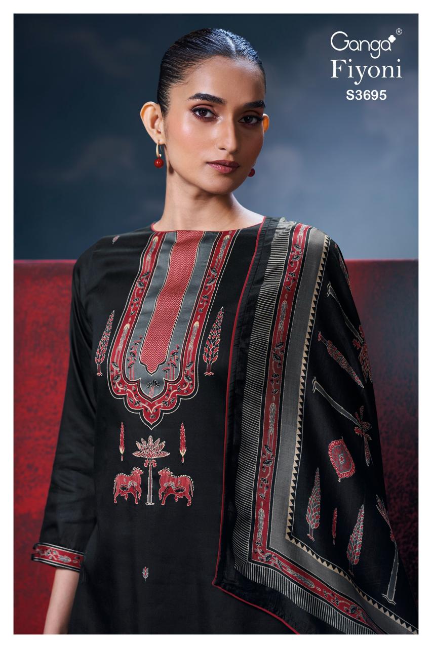 Ganga Fiyoni 3695 catalog salwar kameez wholesale market in kolkata
