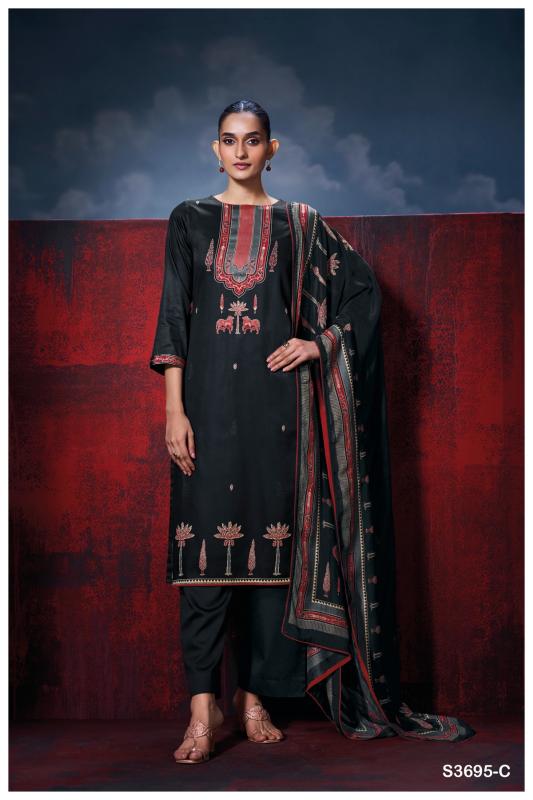 Ganga Fiyoni 3695 catalog salwar kameez wholesale market in kolkata