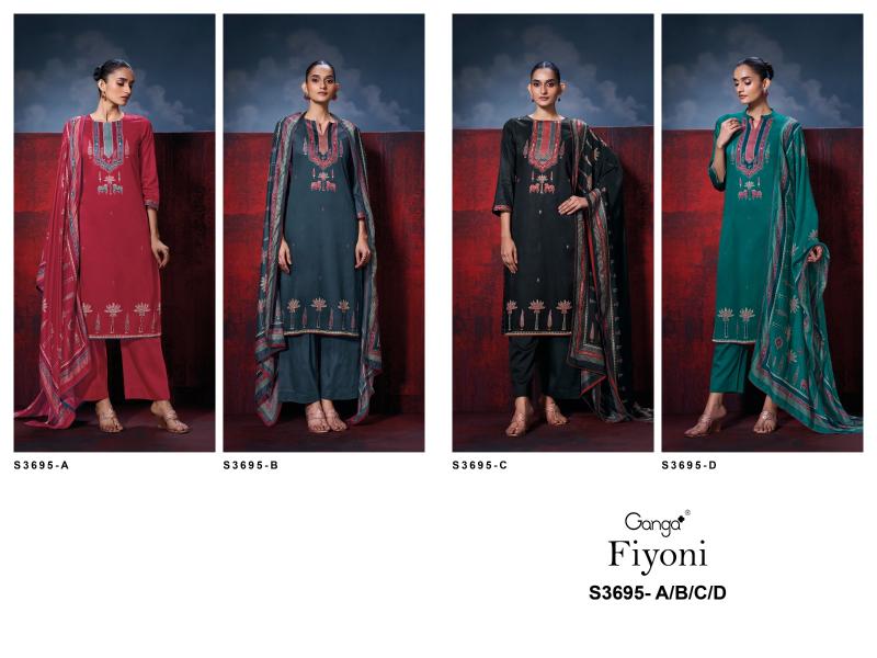 Ganga Fiyoni 3695 catalog salwar kameez wholesale market in kolkata