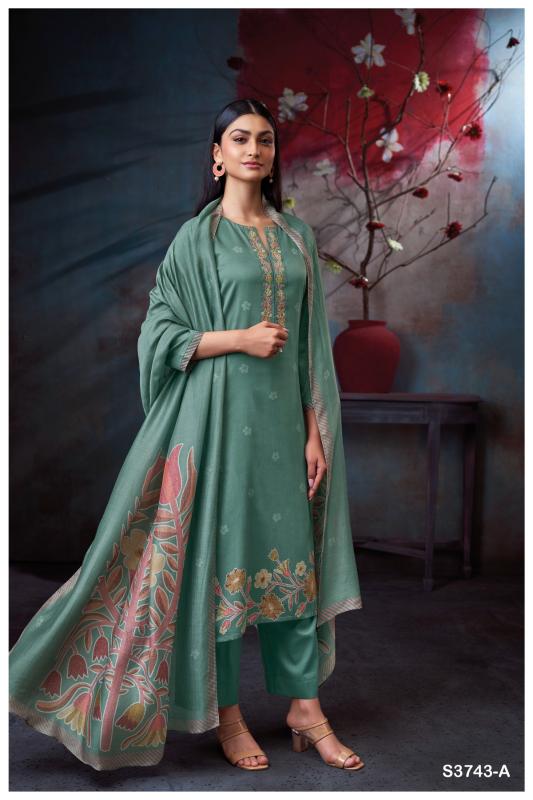 Ganga Heather 3743 catalog wholesale salwar kameez pakistani