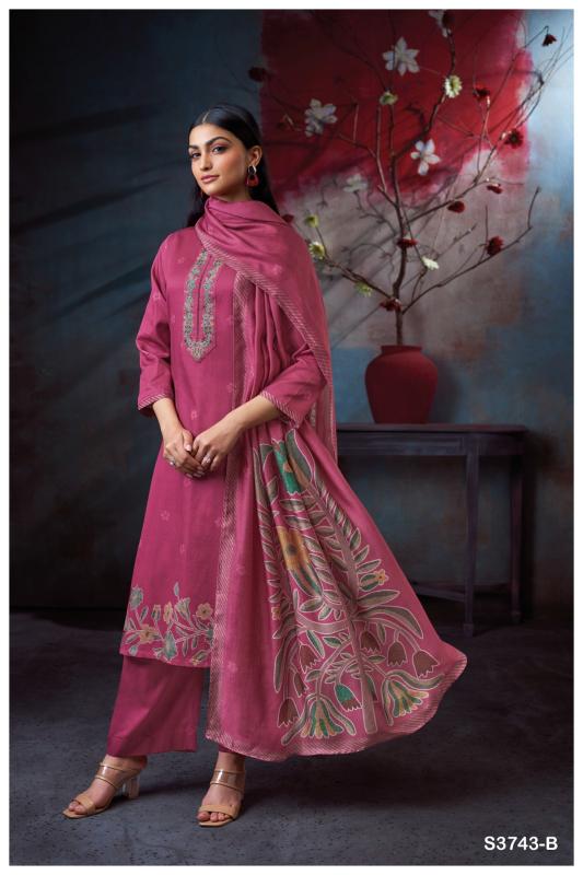 Ganga Heather 3743 catalog wholesale salwar kameez pakistani