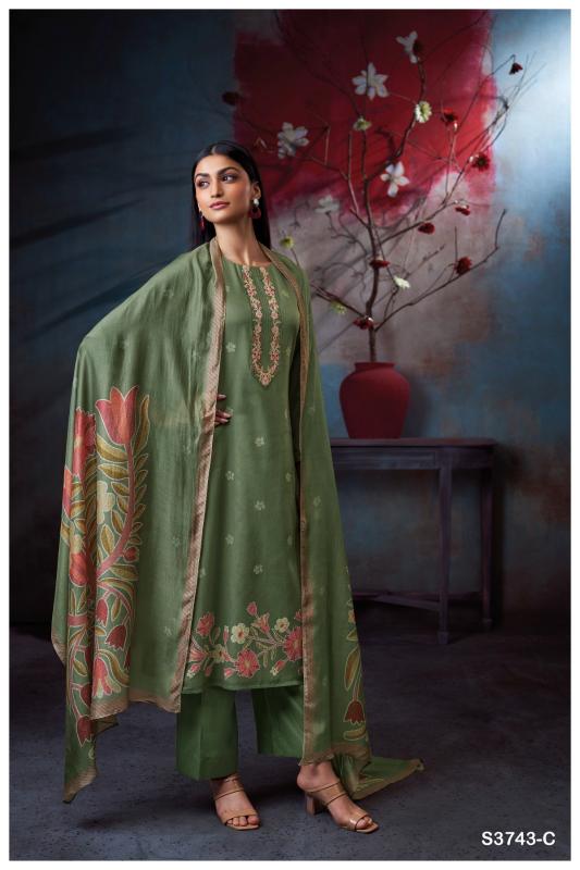 Ganga Heather 3743 catalog wholesale salwar kameez pakistani