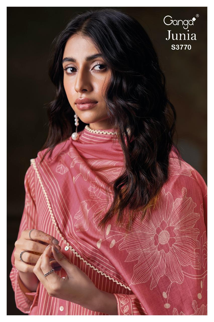 Ganga Junia 3770 catalog salwar kameez surat wholesale