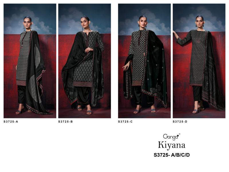 Ganga Kiyana 3725 catalog wholesale salwar kameez market in bangalore