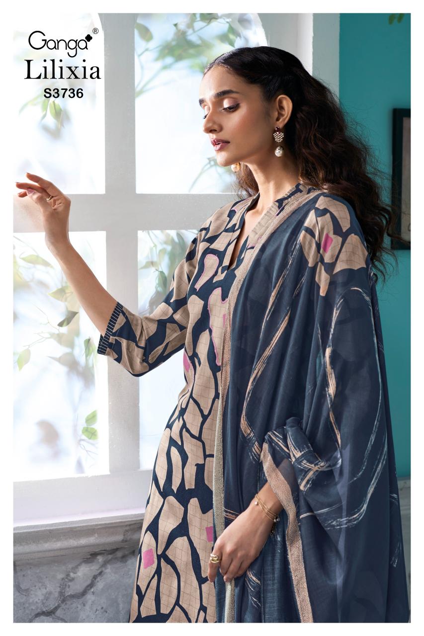 Ganga Lilixia 3736 catalog designer salwar kameez wholesalers uk