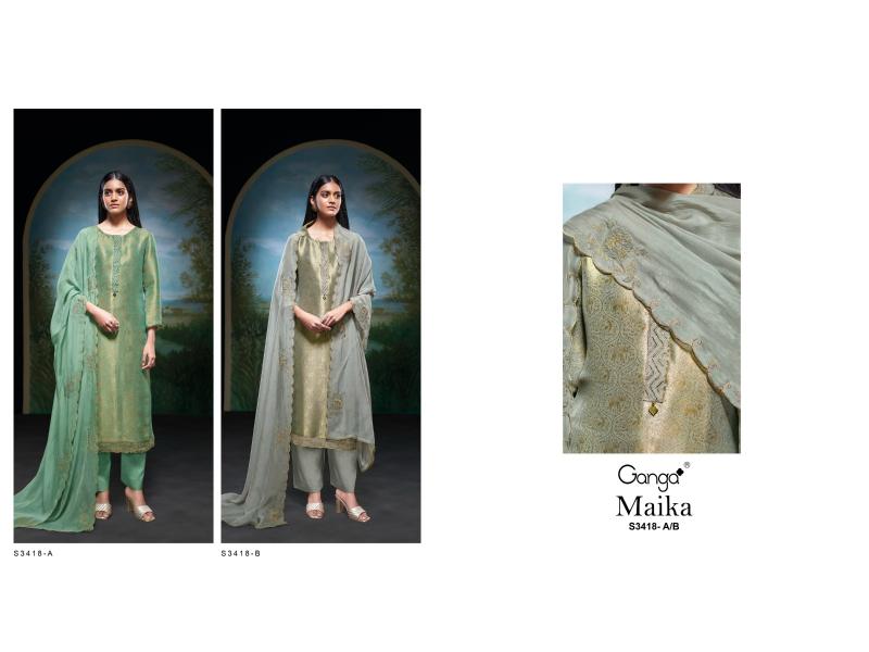 Ganga Maika 3418 catalog mdl salwar kameez wholesale