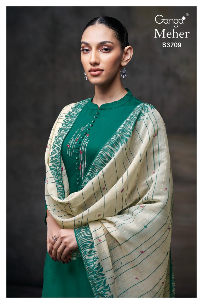 Ganga Meher 3709 catalog designer salwar kameez wholesale in mumbai