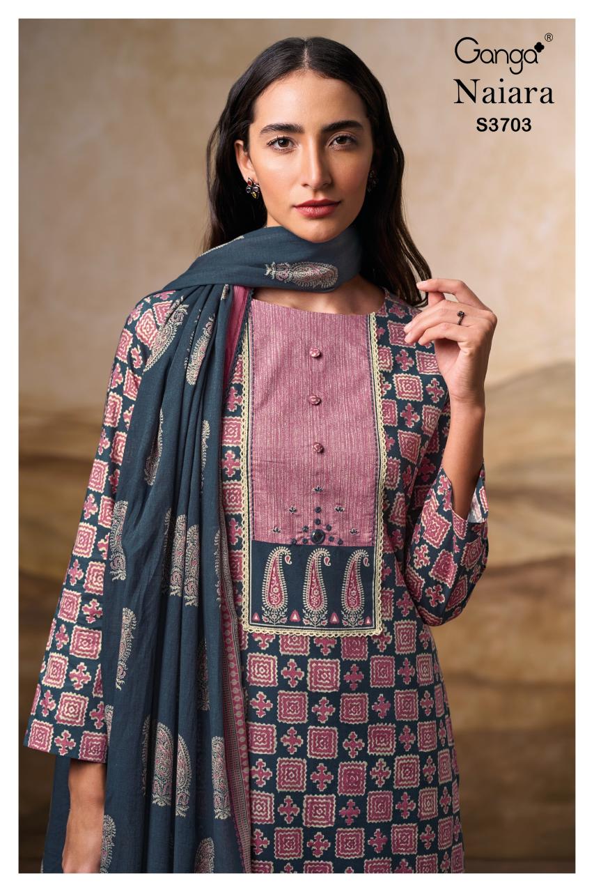Ganga Naira 3703 catalog salwar kameez suppliers wholesale uk