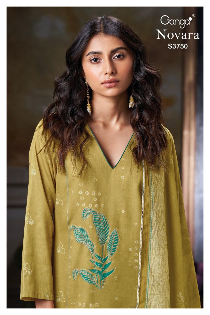 Ganga Novara 3750 catalog wholesale market of salwar kameez in kolkata