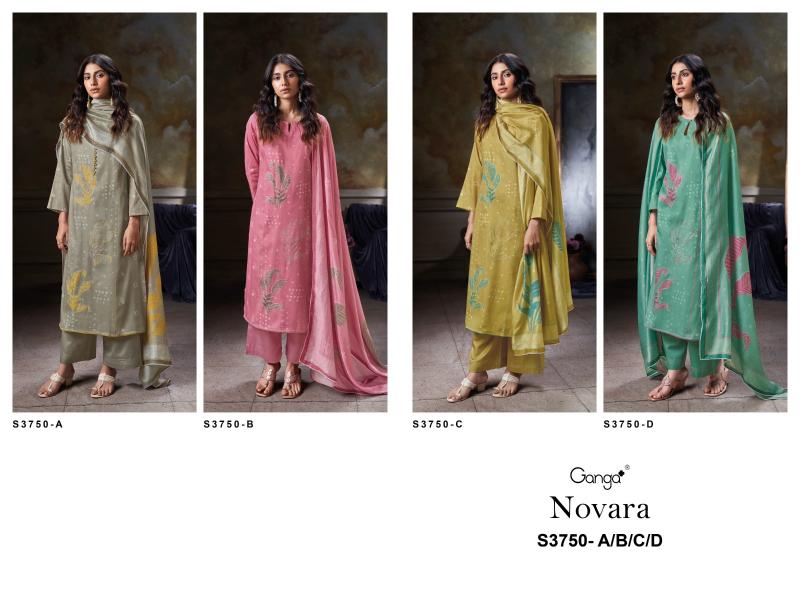 Ganga Novara 3750 catalog wholesale market of salwar kameez in kolkata