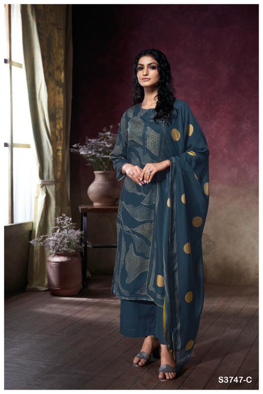 Ganga Preska 3747 catalog designer salwar kameez wholesale in chennai
