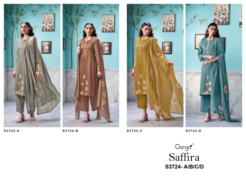 Ganga Saffira 3724 catalog wholesale salwar kameez catalogs