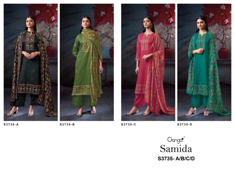 Ganga Samida 3735 catalog traditional salwar kameez wholesale