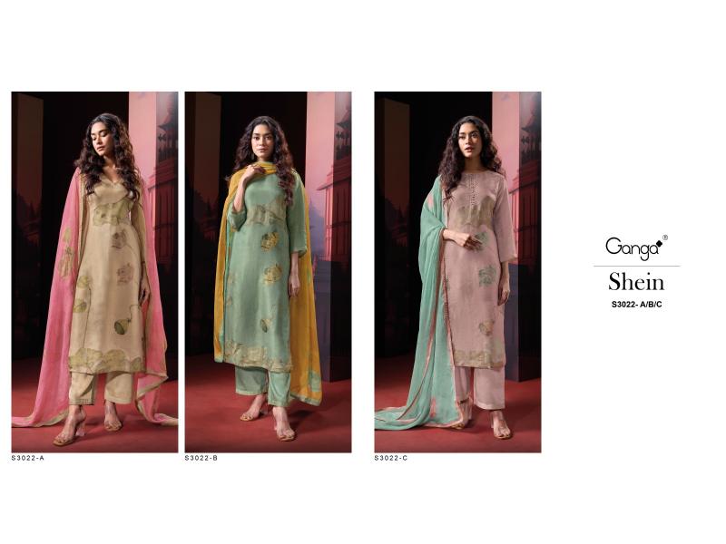 Ganga Shein 3022 catalog india salwar kameez wholesale 