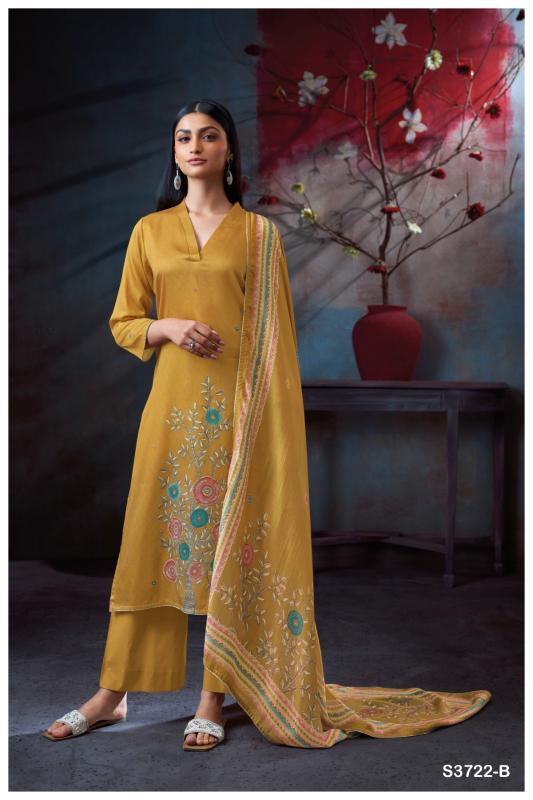Ganga Swaalina 3722 catalog unstitched salwar kameez wholesale market in delhi