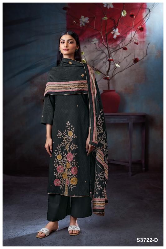 Ganga Swaalina 3722 catalog unstitched salwar kameez wholesale market in delhi