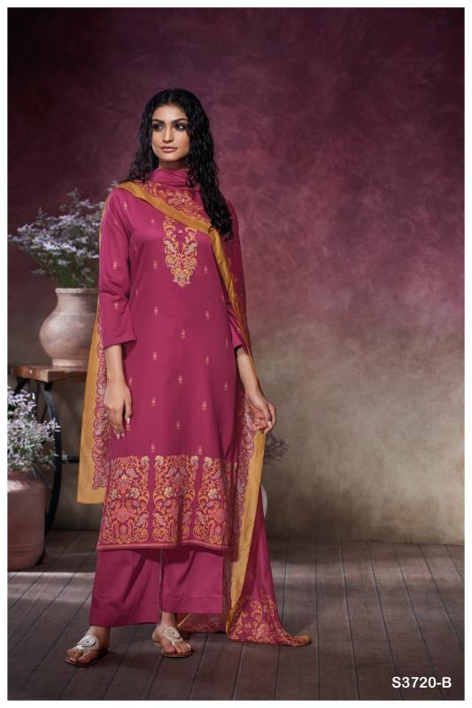 Ganga Tamsin 3720 catalog unstitched salwar kameez wholesale pakistan