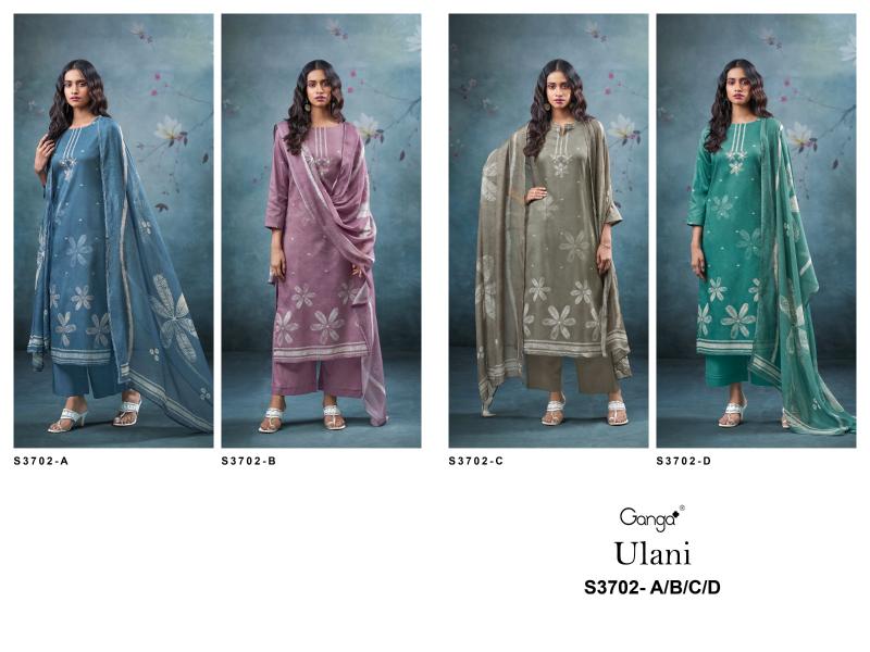 Ganga Ulani 3702 catalog unstitched salwar kameez wholesalers