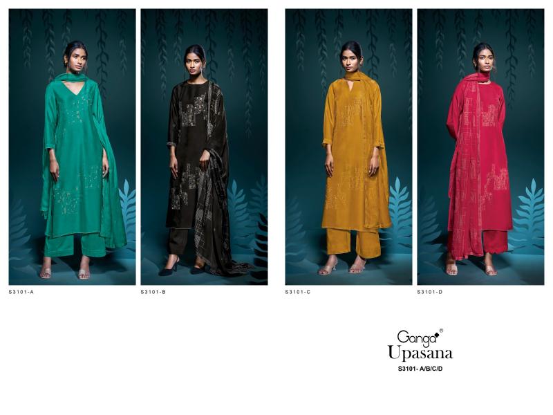 Ganga Upasana 3101 catalog indian salwar kameez wholesale