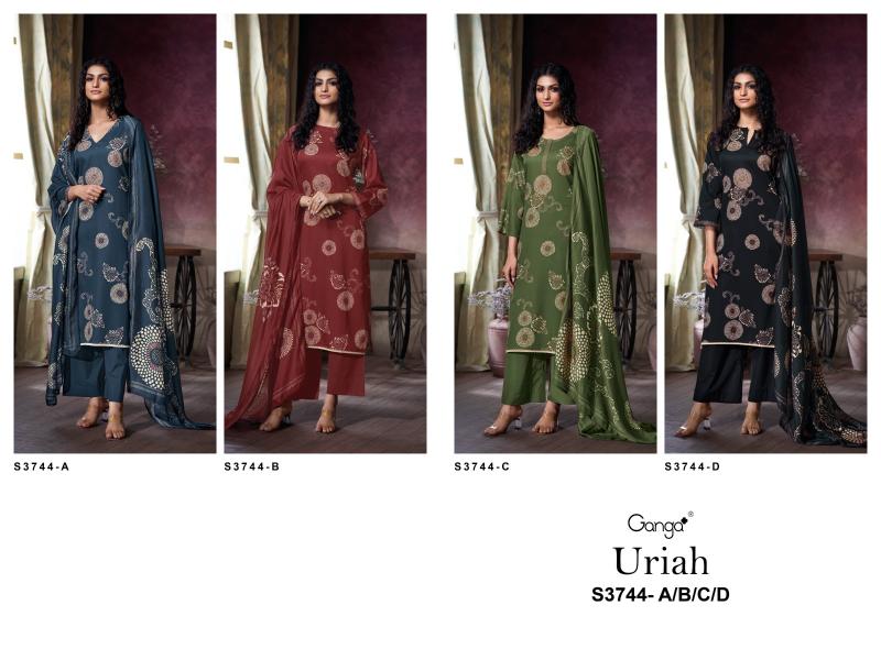 Ganga Uriah 3744 catalog designer salwar kameez wholesale in surat