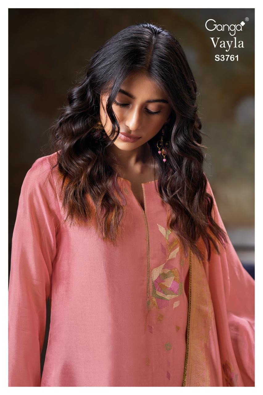 Ganga Vayla 3761 catalog salwar kameez material wholesale in mumbai