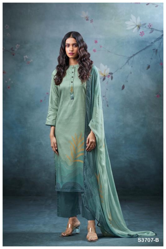 Ganga Vrinda 3707 catalog unstitched salwar kameez wholesalers uk