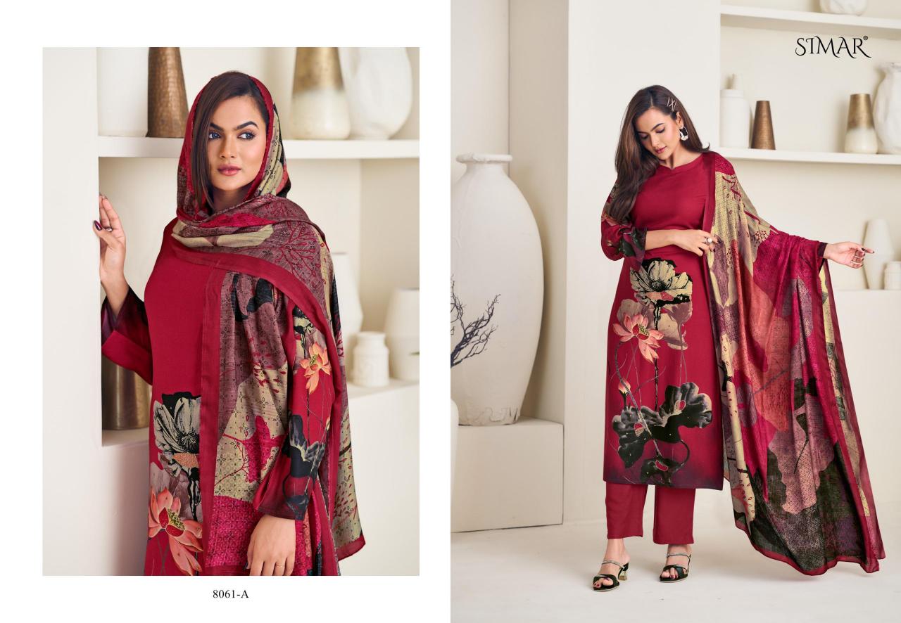 Glossy Simar Treasure Muslin catalog wholesale market for salwar kameez in delhi