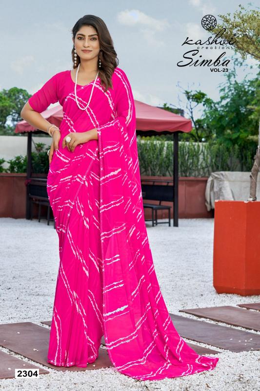 Kashvi Simba Vol 23 catalog bollywood replica sarees wholesale in surat
