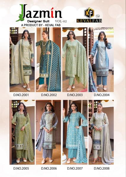 Keval Jazmin Vol-2 – Karachi Dress Material - Wholesale Catalog
