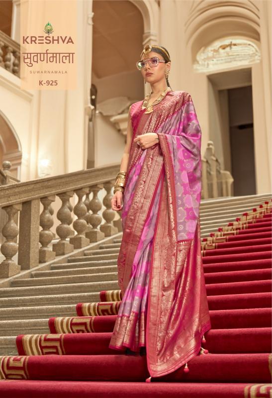 Kreshva Suwarnamala catalog saree house surat