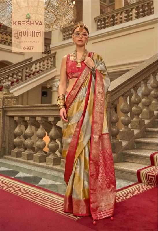 Kreshva Suwarnamala catalog saree house surat